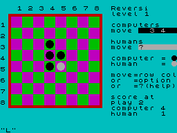 Screen from Reversi