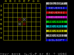 Screen from Reversi