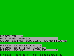 Screen from Revised Champions Of Cricket - 2 To 6 Version Mark 5