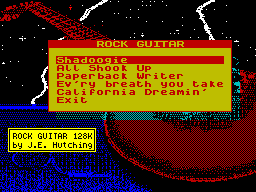 Screen from Rock Guitar 128K