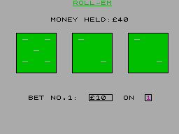 Screen from Roll-Em