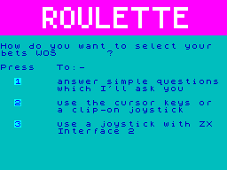 Screen from Roulette