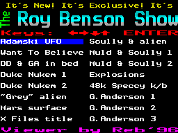 Screen from The Roy Benson Show