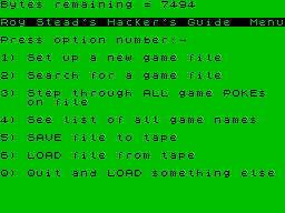 Screen from Roy Stead's Hacker's Guide