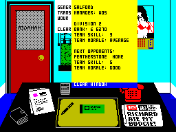 Screen from Rugby Manager