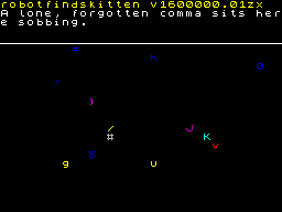 Screen from robotfindskitten