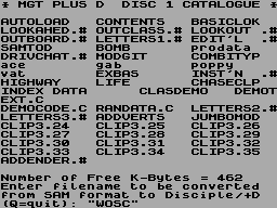Screen from SAMTOD