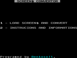 Screen from SCREEN$ Convertor