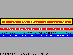 Screen from STK