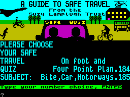 Screen from Safe Quiz
