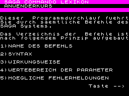 Screen from Saga Commando Lexikon
