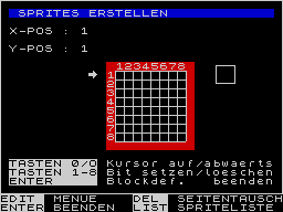 Screen from Saga Sprite Editor