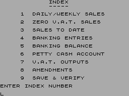Screen from Sales Journal