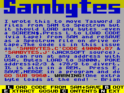 Screen from Sambytes