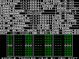 Screen from Sample Tracker