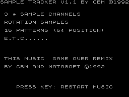 Screen from Sample Tracker Demo