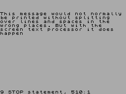 Screen from Screen Text Processor