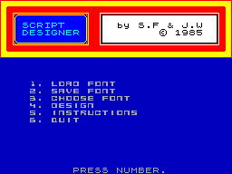 Screen from Script Designer