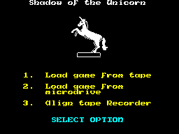 Screen from Shadow of the Unicorn ROM Loader