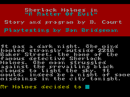 Screen from Sherlock Holmes: A Matter of Evil