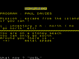 Screen from Shipwreck