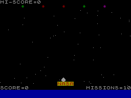 Screen from Shuttle Master