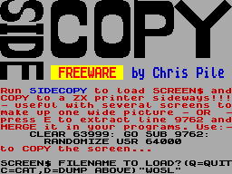 Screen from Sidecopy