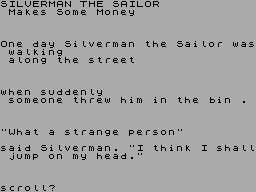 Screen from Silverman the Sailor