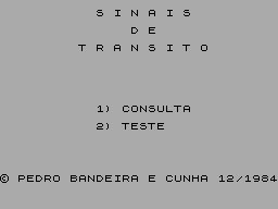 Screen from Sinais de Transito