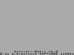 Screen from Sinclair-Basic