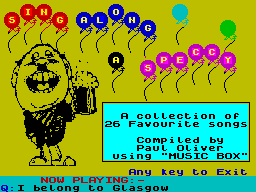 Screen from Sing Along a Speccy