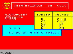 Screen from Sintetizador de Voz