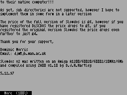 Screen from SlowDOS
