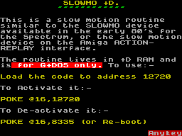 Screen from Slowmo +D