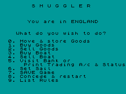 Screen from Smuggler