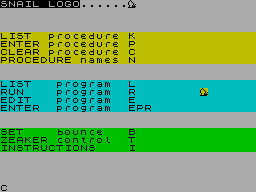 Screen from Snail Logo