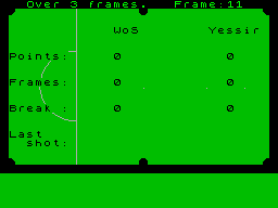 Screen from Snooker Scoreboard