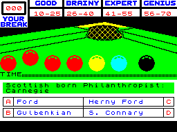 Screen from Snookered