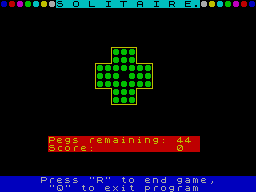 Screen from Solitaire
