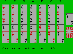 Screen from Solitario