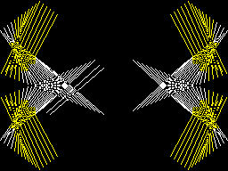 Screen from Song in Lines 1k Intro