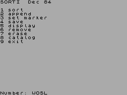 Screen from Sorti