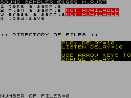 Screen from Sound Sampler