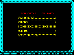Screen from Soundrive Info