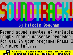 Screen from Soundtrack