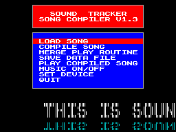 Screen from Soundtracker Song Compiler