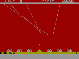 Screen from Space Missile Command