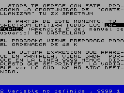 Screen from Spanish Data