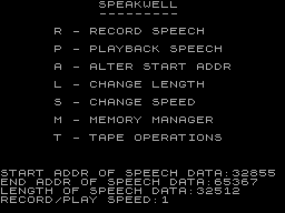 Screen from Speakwell