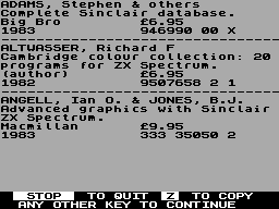 Screen from Spec-List
